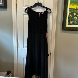 Vince Camuto long black sleeveless dress